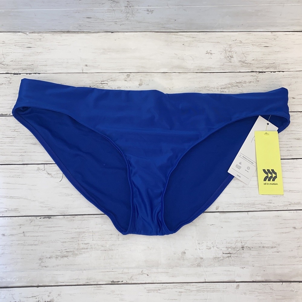All In Motion Bikini Bottom Womens XL Blue Hipster Swim Med Coverage NEW XL